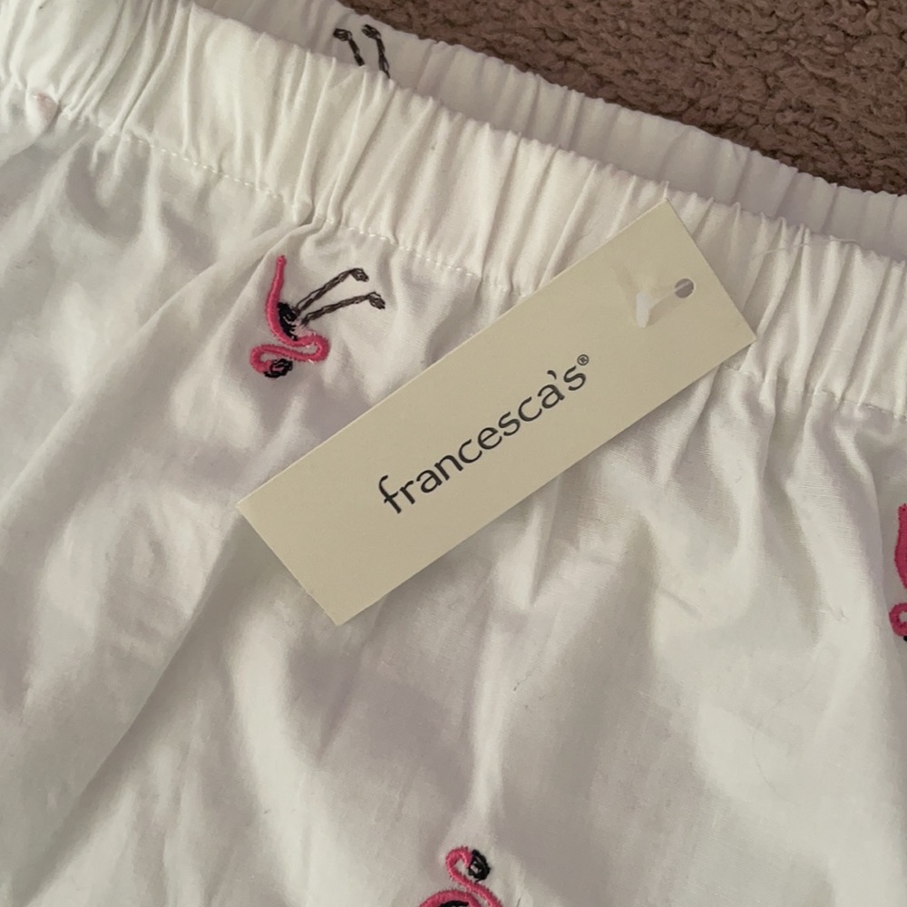 Blue Rain embroidered flamingo blouse - Picture 3 of 3